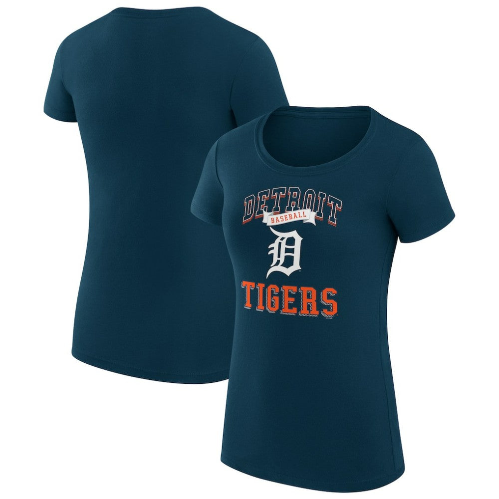 Detroit Tigers G-III 4Her by Carl Banks Women's Super-Slim Fit Lightweight Team Logo Graphic T-Shirt - Navy - MLB Discount