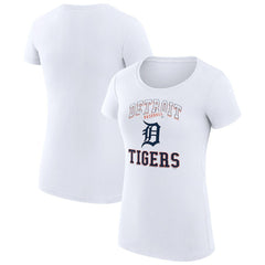 Detroit Tigers G-III 4Her by Carl Banks Women's Super-Slim Fit Lightweight Team Logo Graphic T-Shirt - White - MLB Online