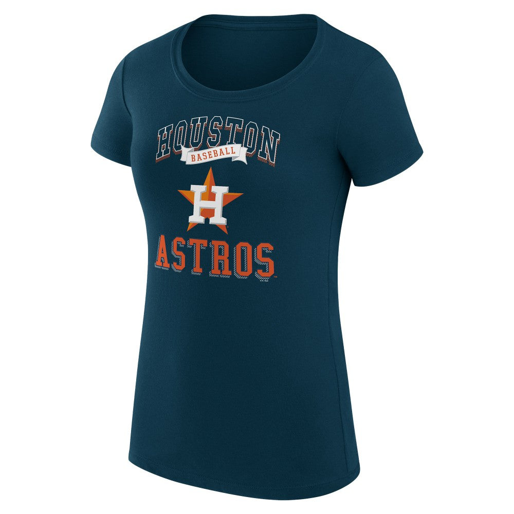 Houston Astros G-III 4Her by Carl Banks Women's Super-Slim Fit Lightweight Team Logo Graphic T-Shirt - Navy - MLB Online