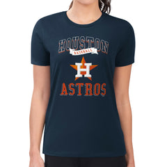 Houston Astros G-III 4Her by Carl Banks Women's Super-Slim Fit Lightweight Team Logo Graphic T-Shirt - Navy - MLB Online