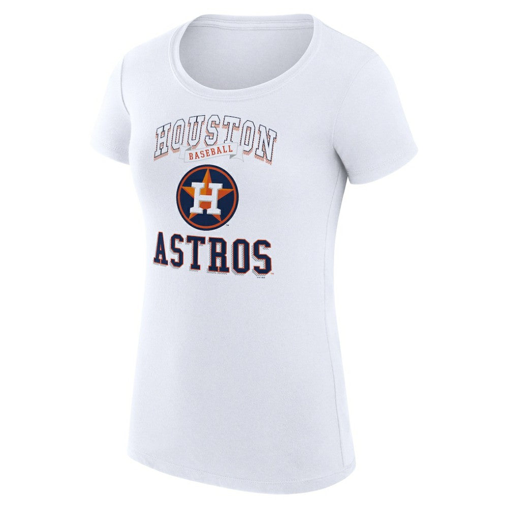 Houston Astros G-III 4Her by Carl Banks Women's Super-Slim Fit Lightweight Team Logo Graphic T-Shirt - White - MLB Lifestyle