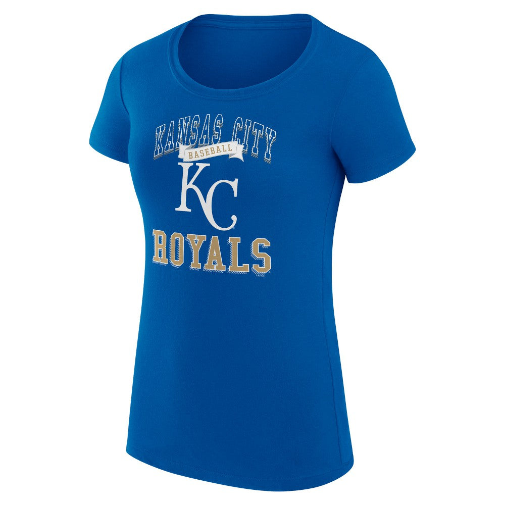 Kansas City Royals G-III 4Her by Carl Banks Women's Super-Slim Fit Lightweight Team Logo Graphic T-Shirt - Royal - MLB on Sale