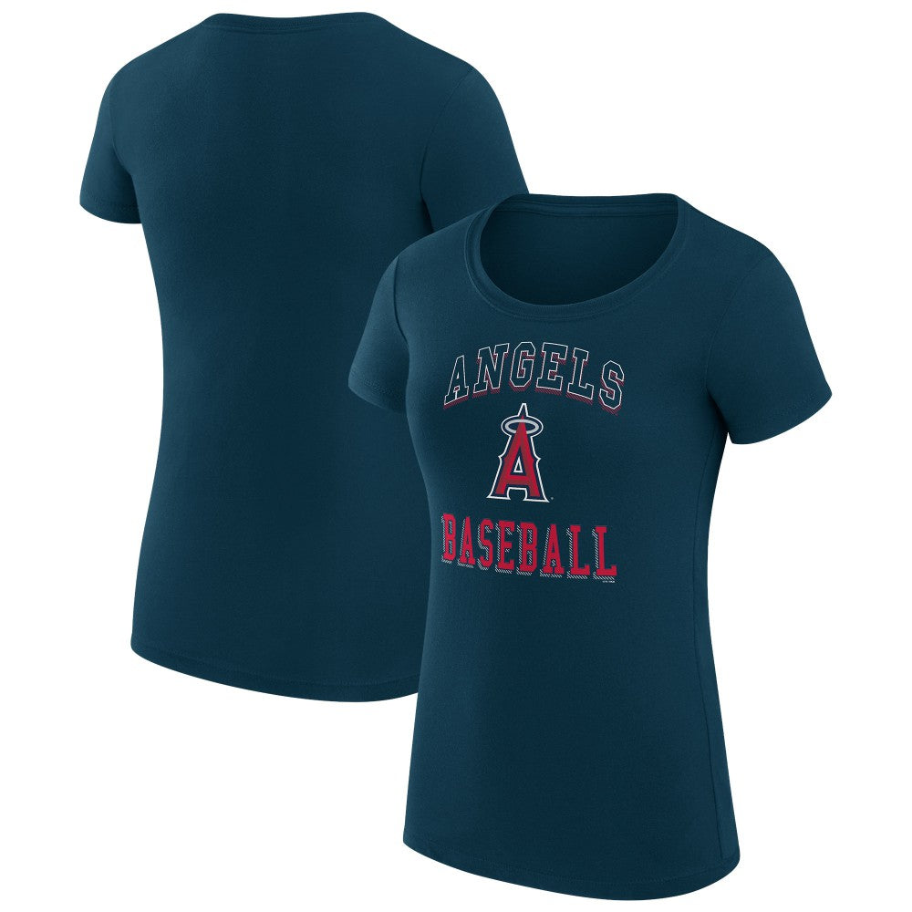 Los Angeles Angels G-III 4Her by Carl Banks Women's Super-Slim Fit Lightweight Team Logo Graphic T-Shirt - Navy - MLB Discount