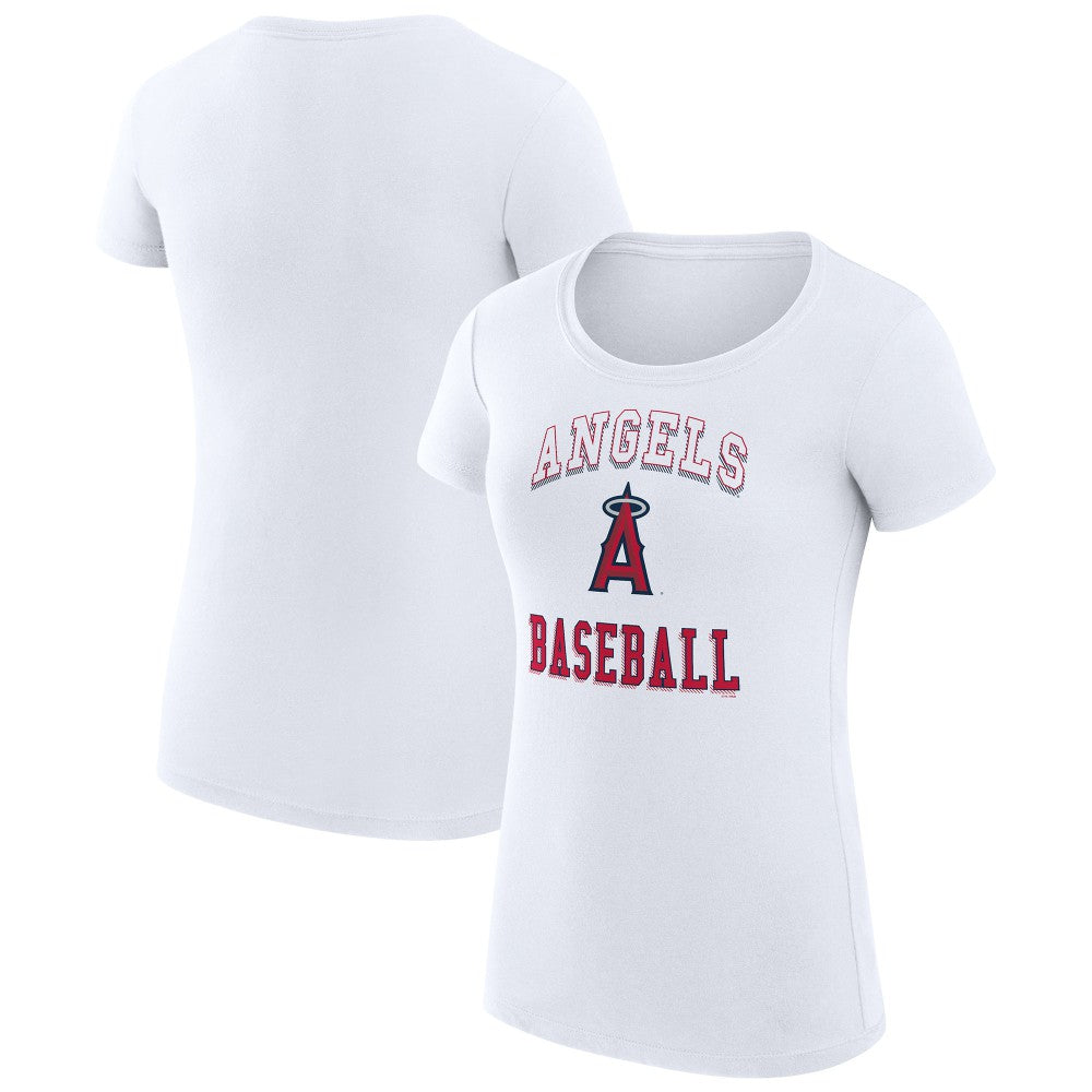 Los Angeles Angels G-III 4Her by Carl Banks Women's Super-Slim Fit Lightweight Team Logo Graphic T-Shirt - White - MLB Online