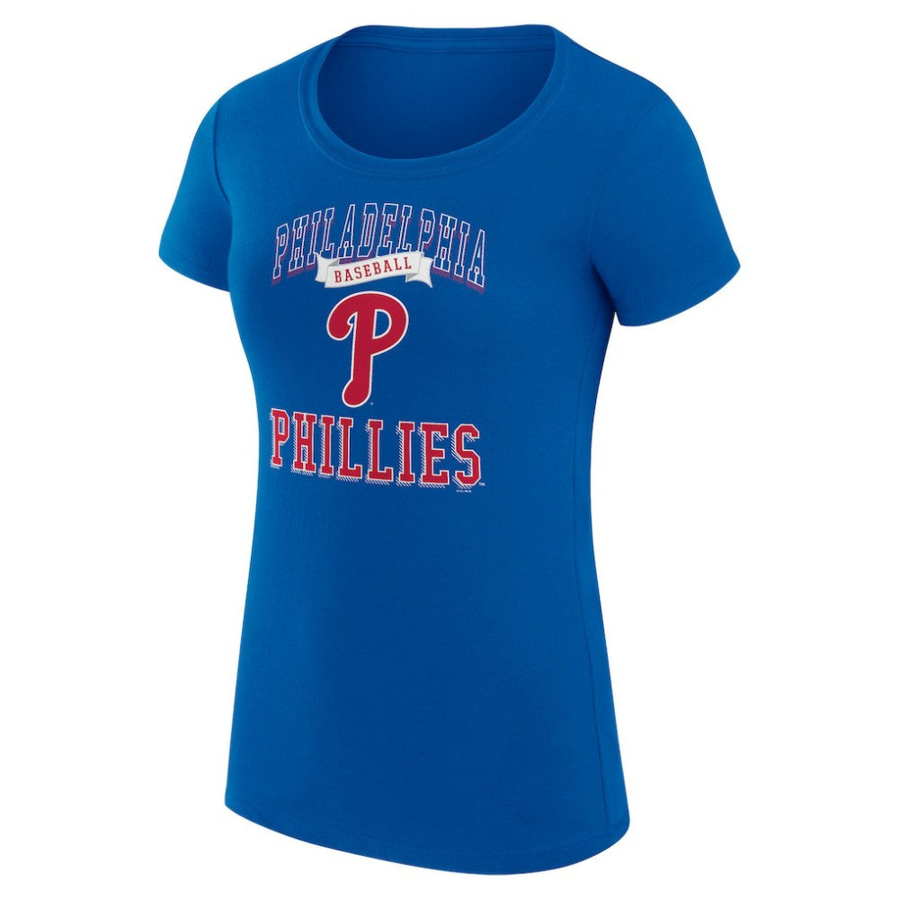 Philadelphia Phillies G-III 4Her by Carl Banks Women's Super-Slim Fit Lightweight Team Logo Graphic T-Shirt - Royal - MLB Online