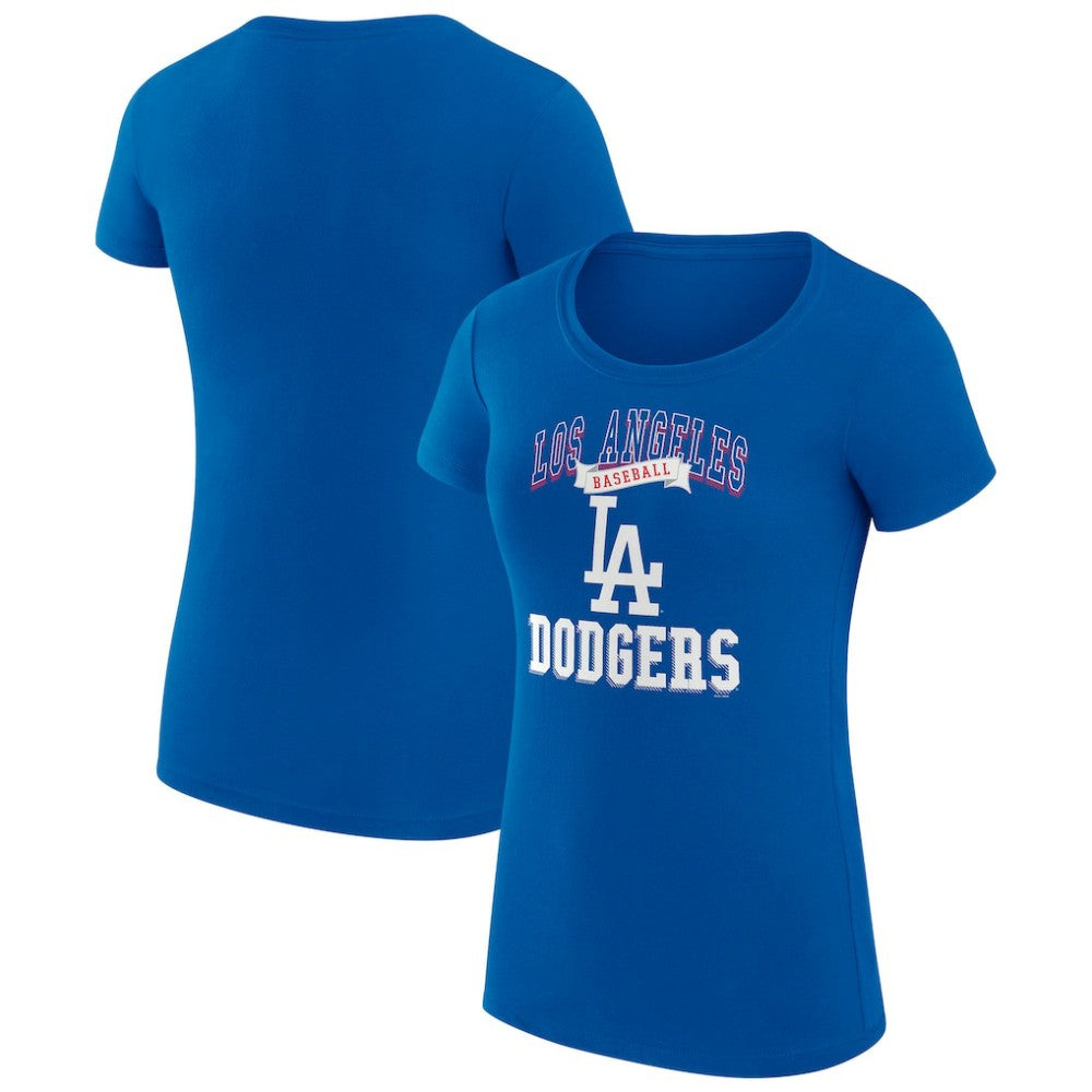 Los Angeles Dodgers G-III 4Her by Carl Banks Women's Super-Slim Fit Lightweight Team Logo Graphic T-Shirt - Royal - MLB on Sale