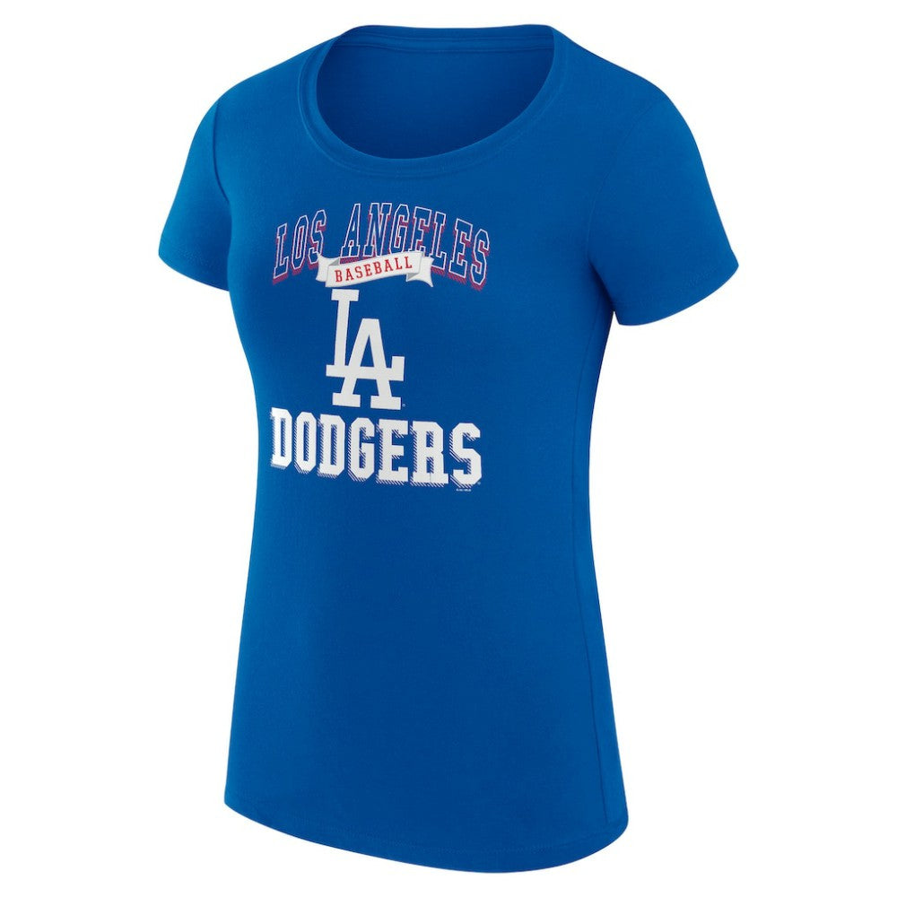 Los Angeles Dodgers G-III 4Her by Carl Banks Women's Super-Slim Fit Lightweight Team Logo Graphic T-Shirt - Royal - MLB on Sale