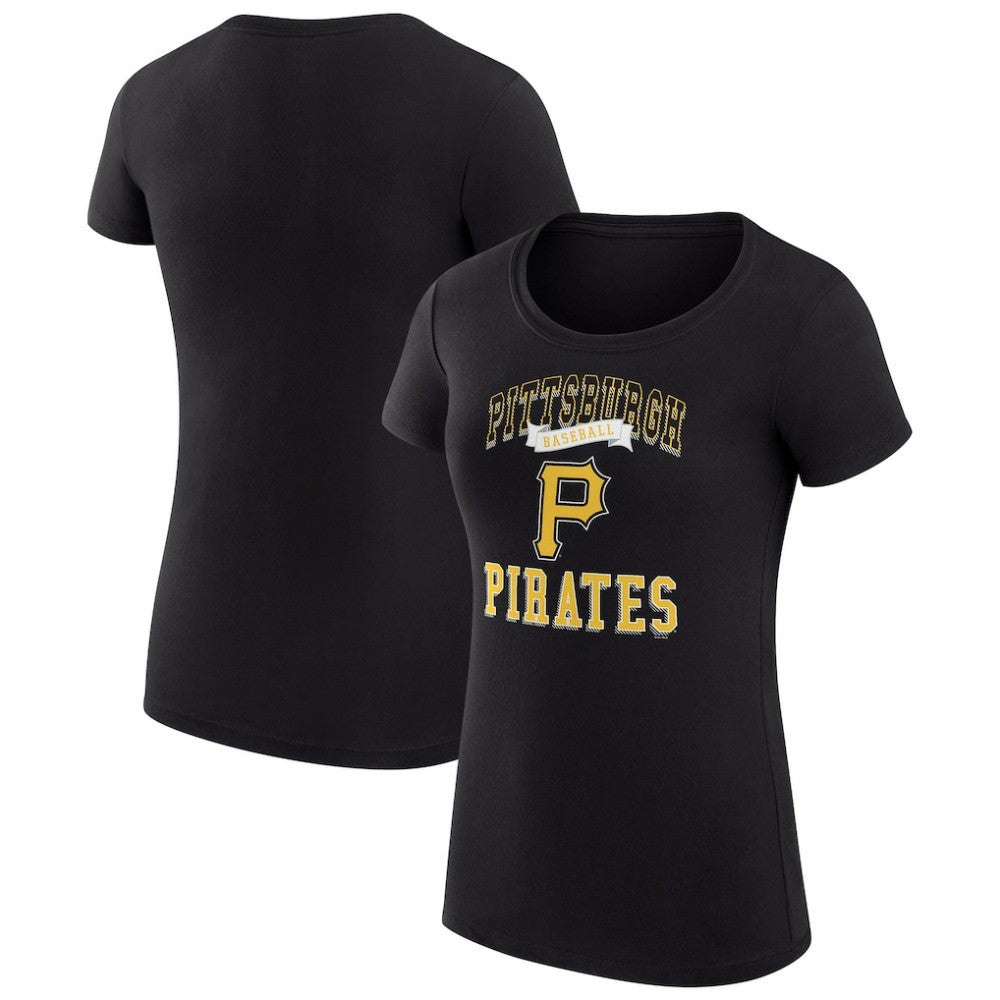 Pittsburgh Pirates G-III 4Her by Carl Banks Women's Super-Slim Fit Lightweight Team Logo Graphic T-Shirt - Black - MLB Sale
