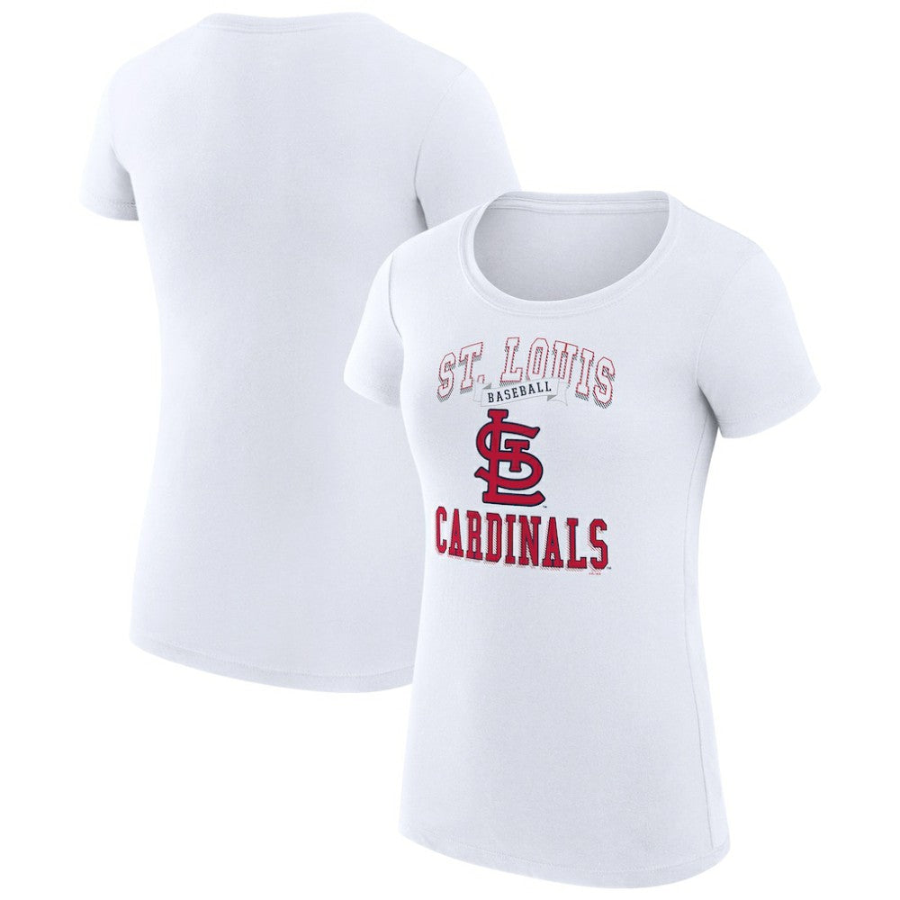 St. Louis Cardinals G-III 4Her by Carl Banks Women's Super-Slim Fit Lightweight Team Logo Graphic T-Shirt - White - MLB Lifestyle