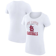 St. Louis Cardinals G-III 4Her by Carl Banks Women's Super-Slim Fit Lightweight Team Logo Graphic T-Shirt - White - MLB Lifestyle