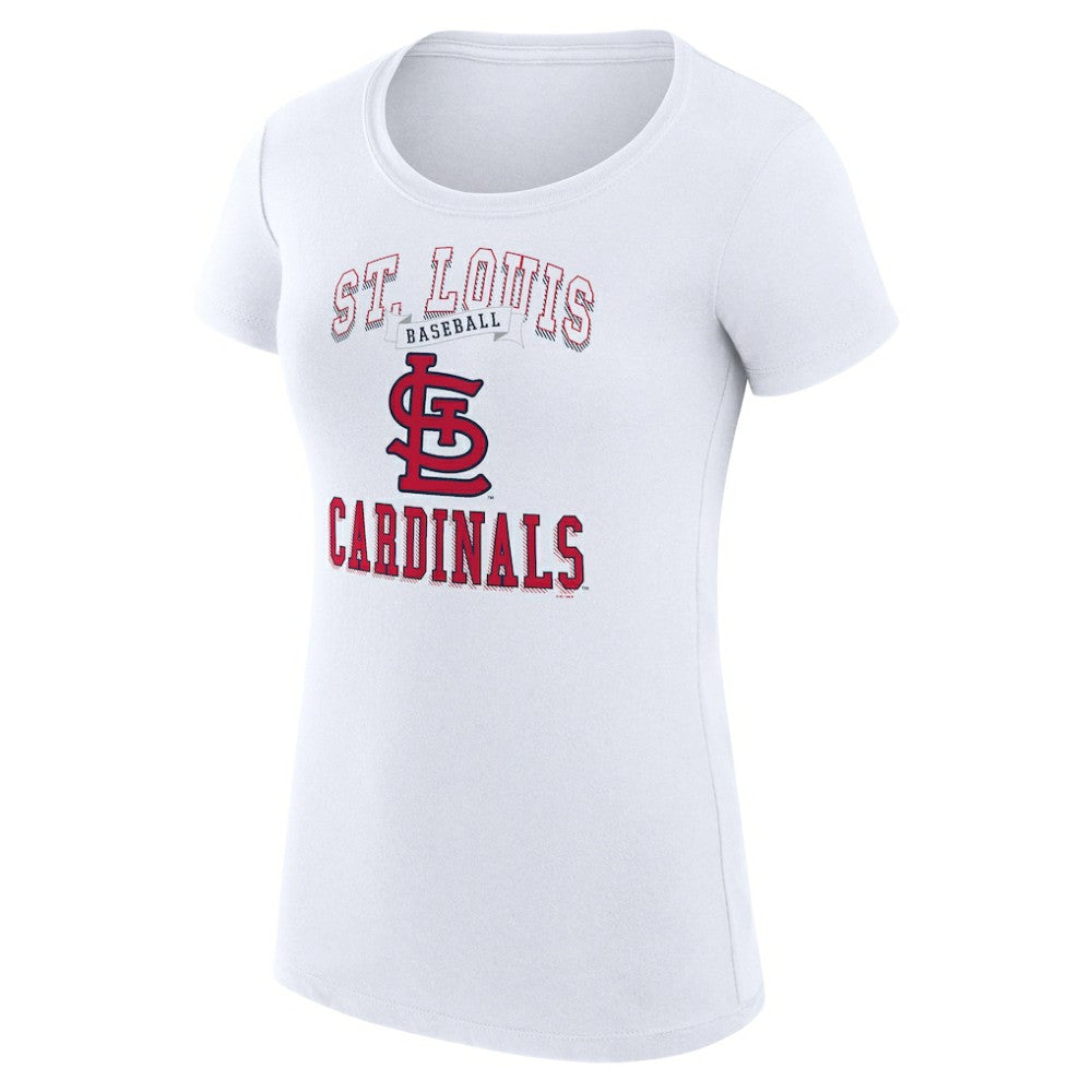 St. Louis Cardinals G-III 4Her by Carl Banks Women's Super-Slim Fit Lightweight Team Logo Graphic T-Shirt - White - MLB Lifestyle