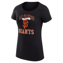 San Francisco Giants G-III 4Her by Carl Banks Women's Super-Slim Fit Lightweight Team Logo Graphic T-Shirt - Black - MLB Sale
