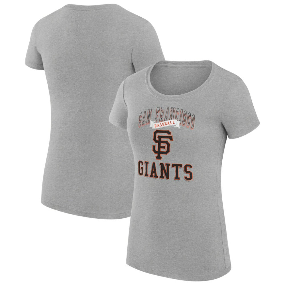 San Francisco Giants G-III 4Her by Carl Banks Women's Super-Slim Fit Lightweight Team Logo Graphic T-Shirt - Heather Gray - MLB on Sale