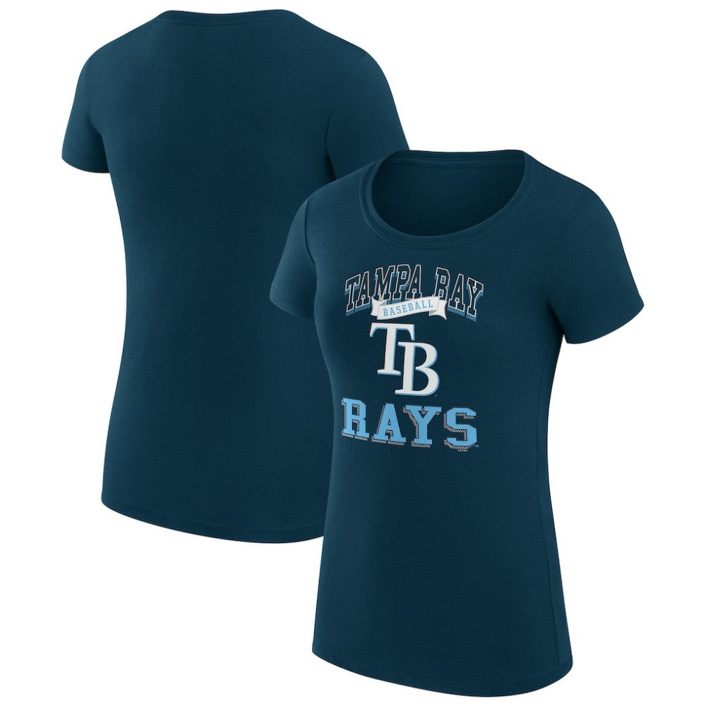 Tampa Bay Rays G-III 4Her by Carl Banks Women's Super-Slim Fit Lightweight Team Logo Graphic T-Shirt - Navy - MLB Sale
