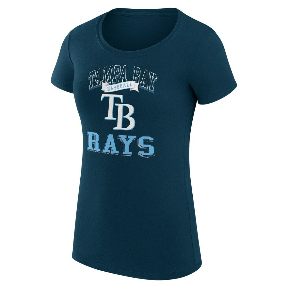 Tampa Bay Rays G-III 4Her by Carl Banks Women's Super-Slim Fit Lightweight Team Logo Graphic T-Shirt - Navy - MLB Sale