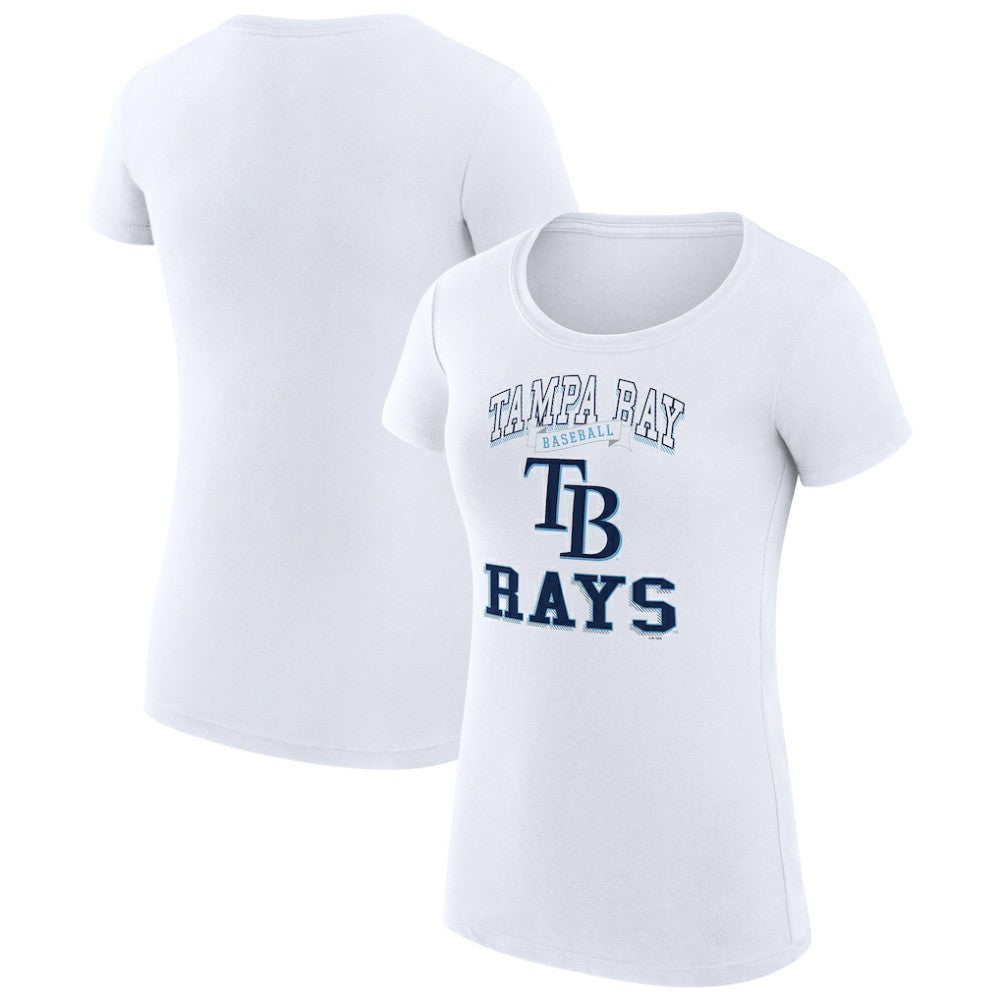 Tampa Bay Rays G-III 4Her by Carl Banks Women's Super-Slim Fit Lightweight Team Logo Graphic T-Shirt - White - MLB Sale