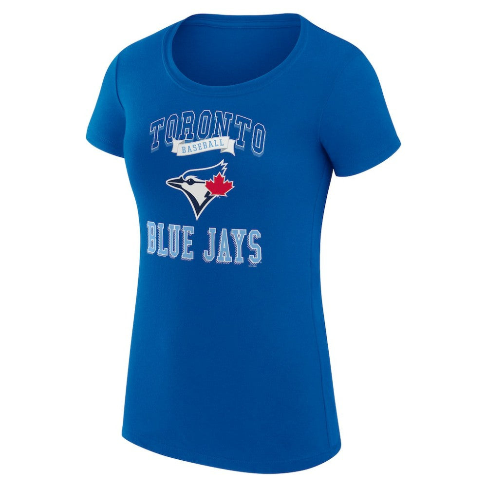 Toronto Blue Jays G-III 4Her by Carl Banks Women's Super-Slim Fit Lightweight Team Logo Graphic T-Shirt - Royal - MLB Lifestyle