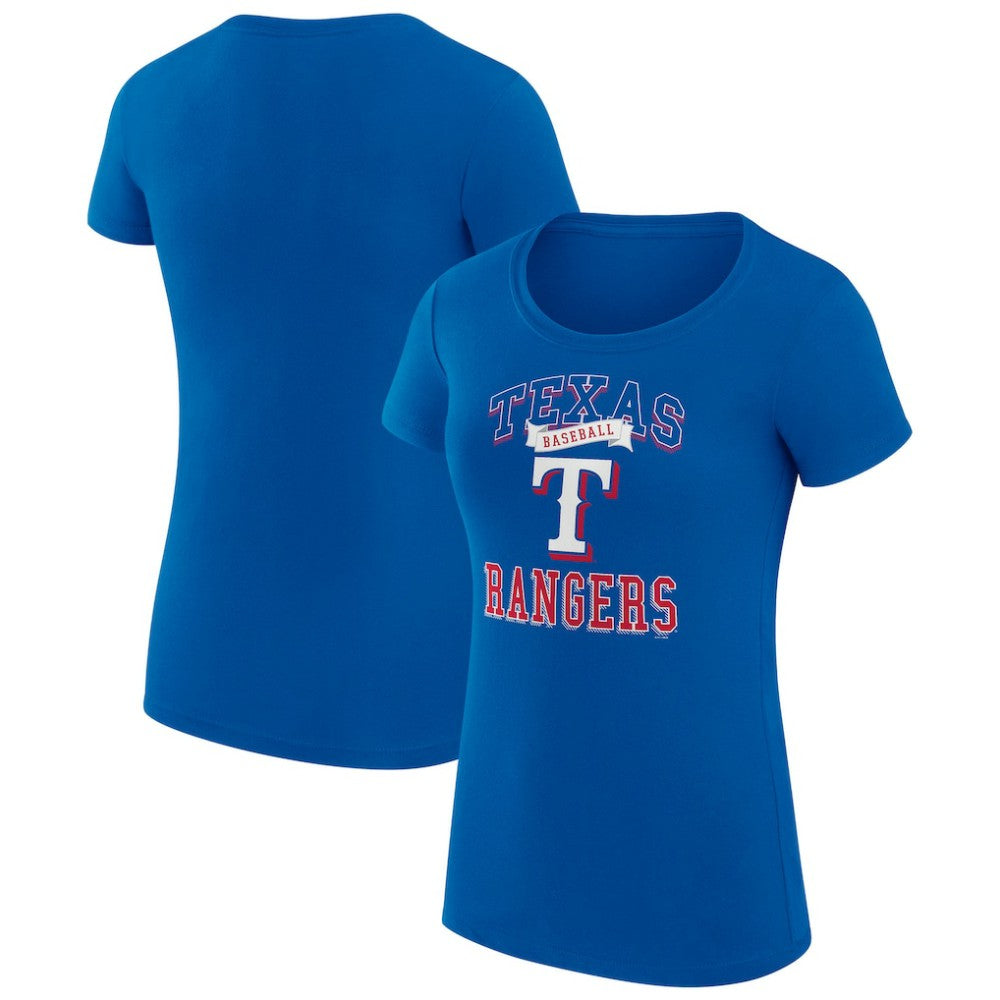 Texas Rangers G-III 4Her by Carl Banks Women's Super-Slim Fit Lightweight Team Logo Graphic T-Shirt - Royal - MLB on Sale