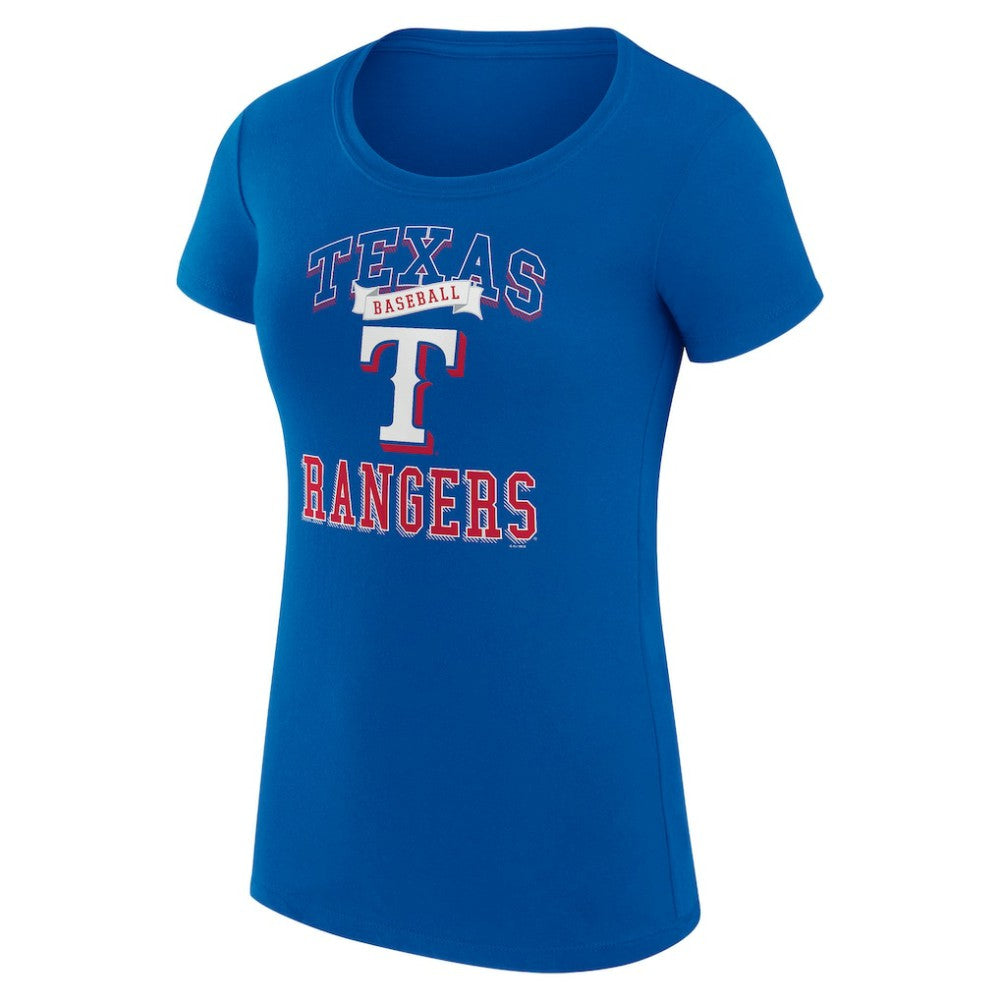 Texas Rangers G-III 4Her by Carl Banks Women's Super-Slim Fit Lightweight Team Logo Graphic T-Shirt - Royal - MLB on Sale