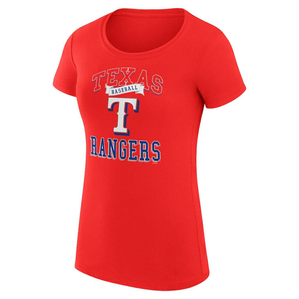 Texas Rangers G-III 4Her by Carl Banks Women's Super-Slim Fit Lightweight Team Logo Graphic T-Shirt - Red - MLB Online