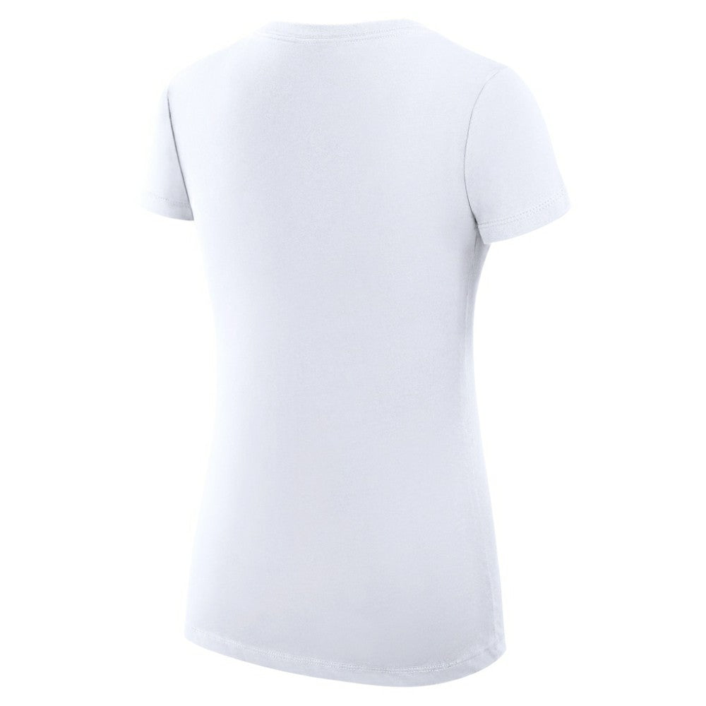 Miami Marlins G-III 4Her by Carl Banks Women's Super-Slim Fit Lightweight Team Logo Graphic V-Neck T-Shirt - White - MLB Discount