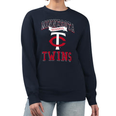 Minnesota Twins G-III 4Her by Carl Banks Women's Team Logo Graphic Tri-Blend Fleece Pullover Sweatshirt - Navy - MLB Online