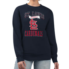 St. Louis Cardinals G-III 4Her by Carl Banks Women's Team Logo Graphic Tri-Blend Fleece Pullover Sweatshirt - Navy - MLB Discount