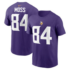 Nike Randy Moss Minnesota Vikings Retired Player Name & Number T-Shirt Purple