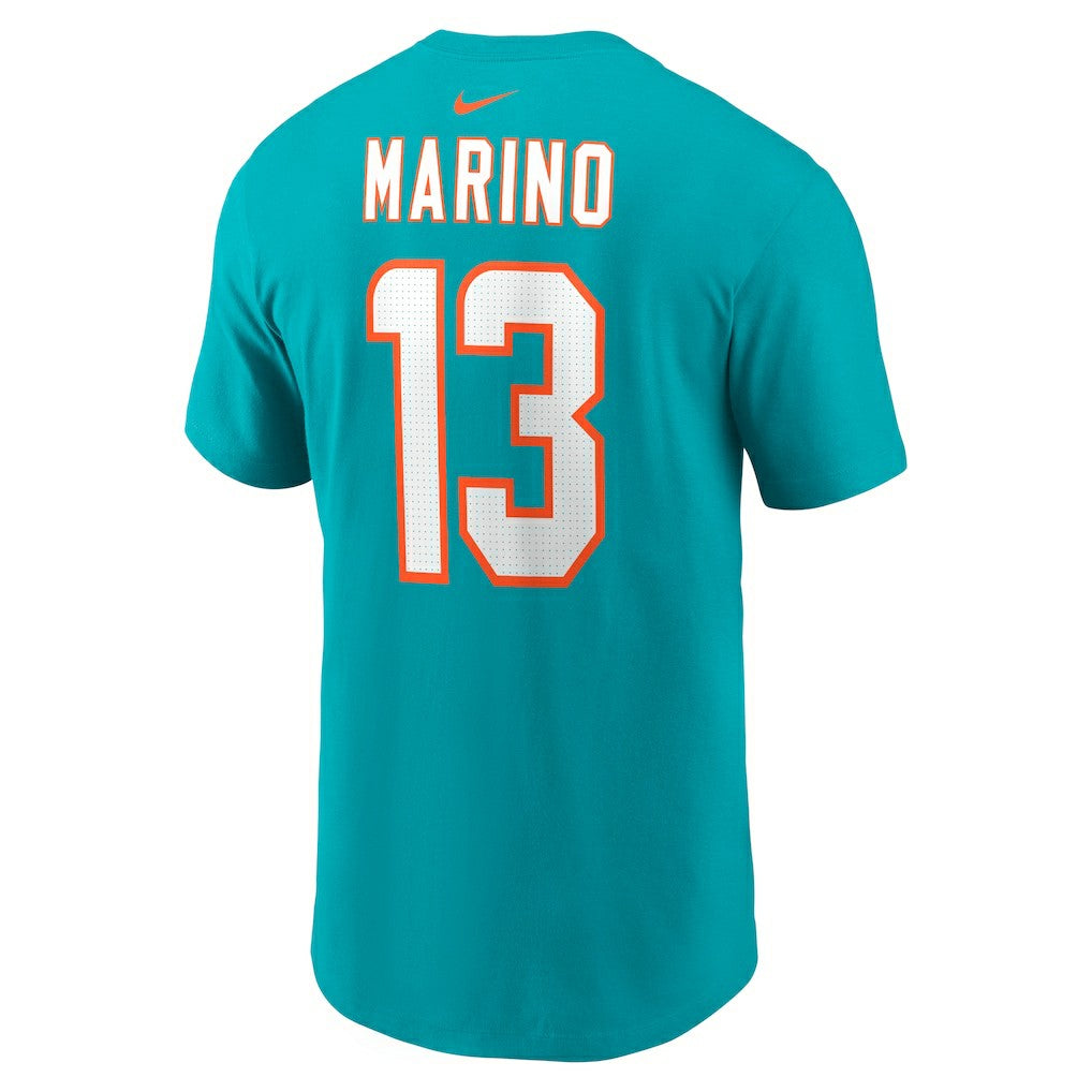 Nike Dan Marino Miami Dolphins Retired Player Name & Number T-Shirt Aqua