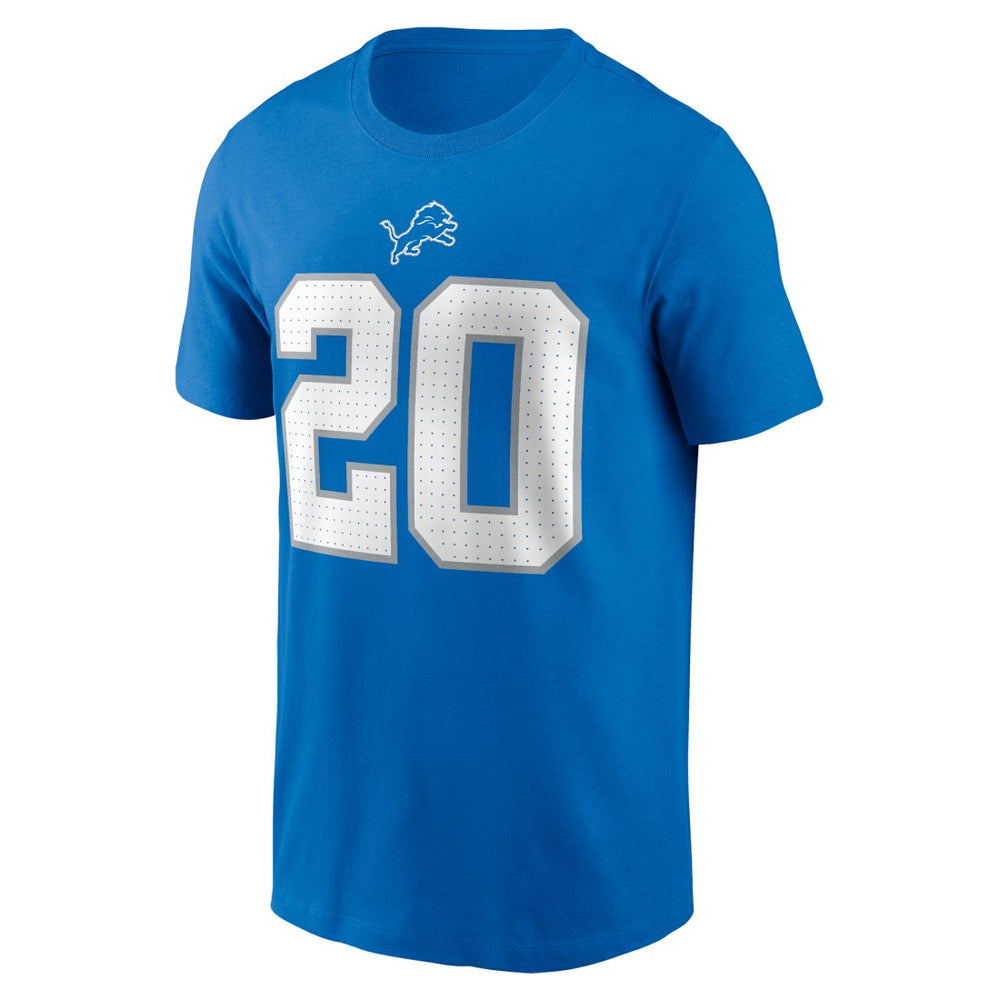 Nike Barry Sanders Detroit Lions Retired Player Name & Number T-Shirt Blue