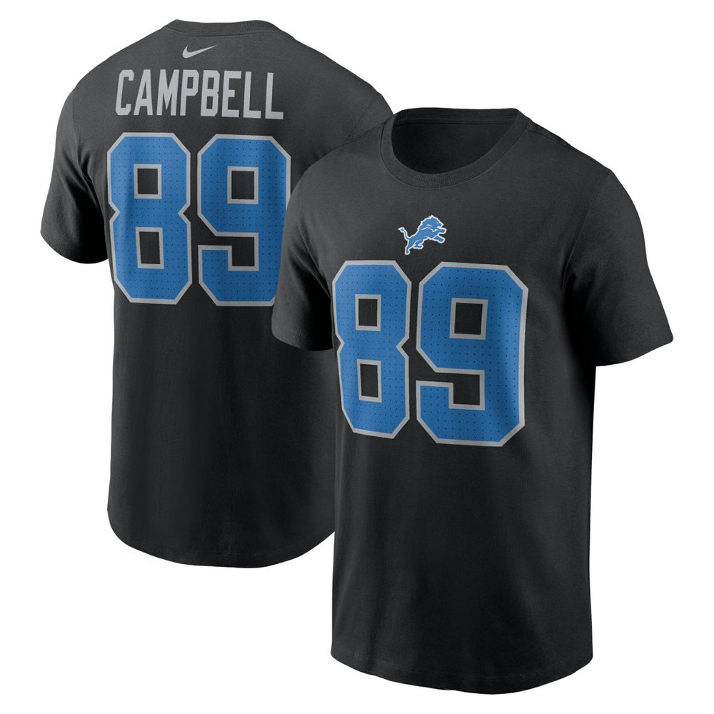 Nike Dan Campbell Detroit Lions Retired Player Name & Number T-Shirt Black
