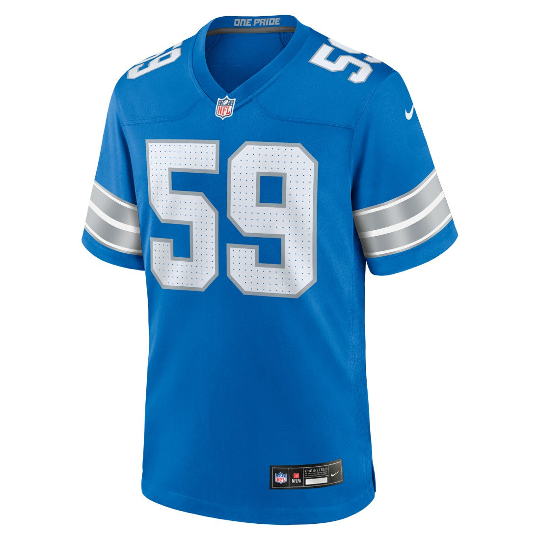 Nike Giovanni Manu Detroit Lions Team Game Jersey Blue