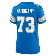 Nike Christian Mahogany Detroit Lions Women's Team Game Jersey Blue