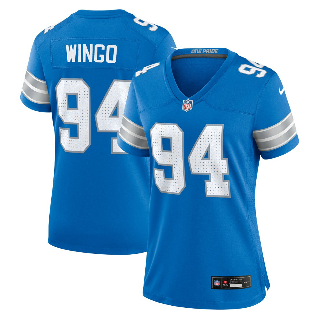 Nike Mekhi Wingo Detroit Lions Women's Team Game Jersey Blue