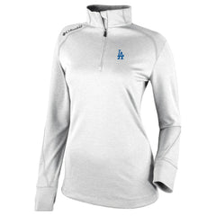 Los Angeles Dodgers Columbia Women's Cooperstown Collection Shotgun 2.0 Omni-Wick Quarter-Zip Top - White - Columbia Lifestyle