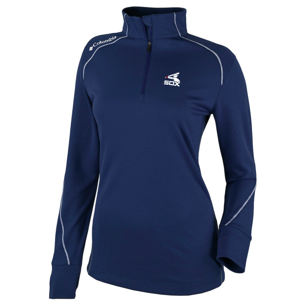 Chicago White Sox Columbia Women's Cooperstown Collection Shotgun 2.0 Omni-Wick Quarter-Zip Top - Navy - Columbia on Sale