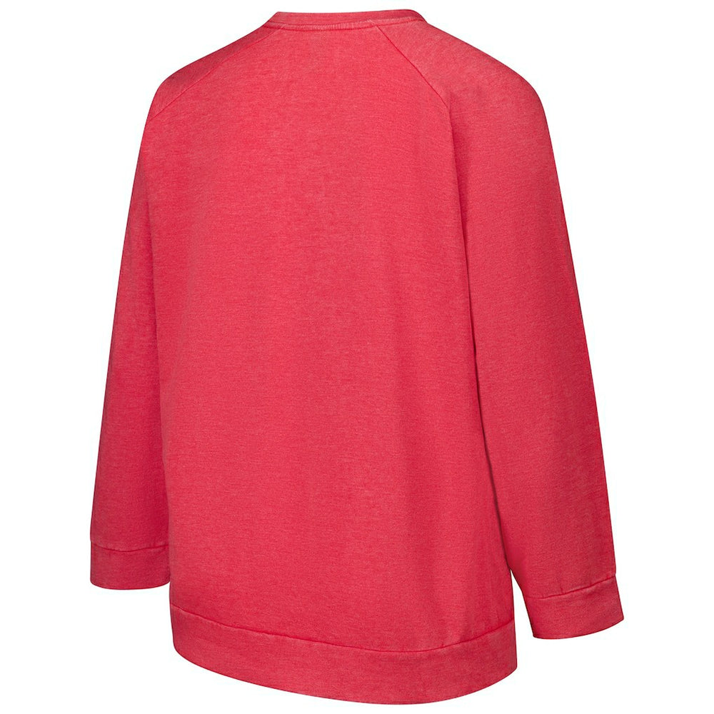 San Francisco 49ers Profile Women's Plus Size Acid Wash Raglan Sweatshirt Red
