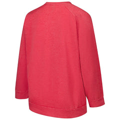 San Francisco 49ers Profile Women's Plus Size Acid Wash Raglan Sweatshirt Red