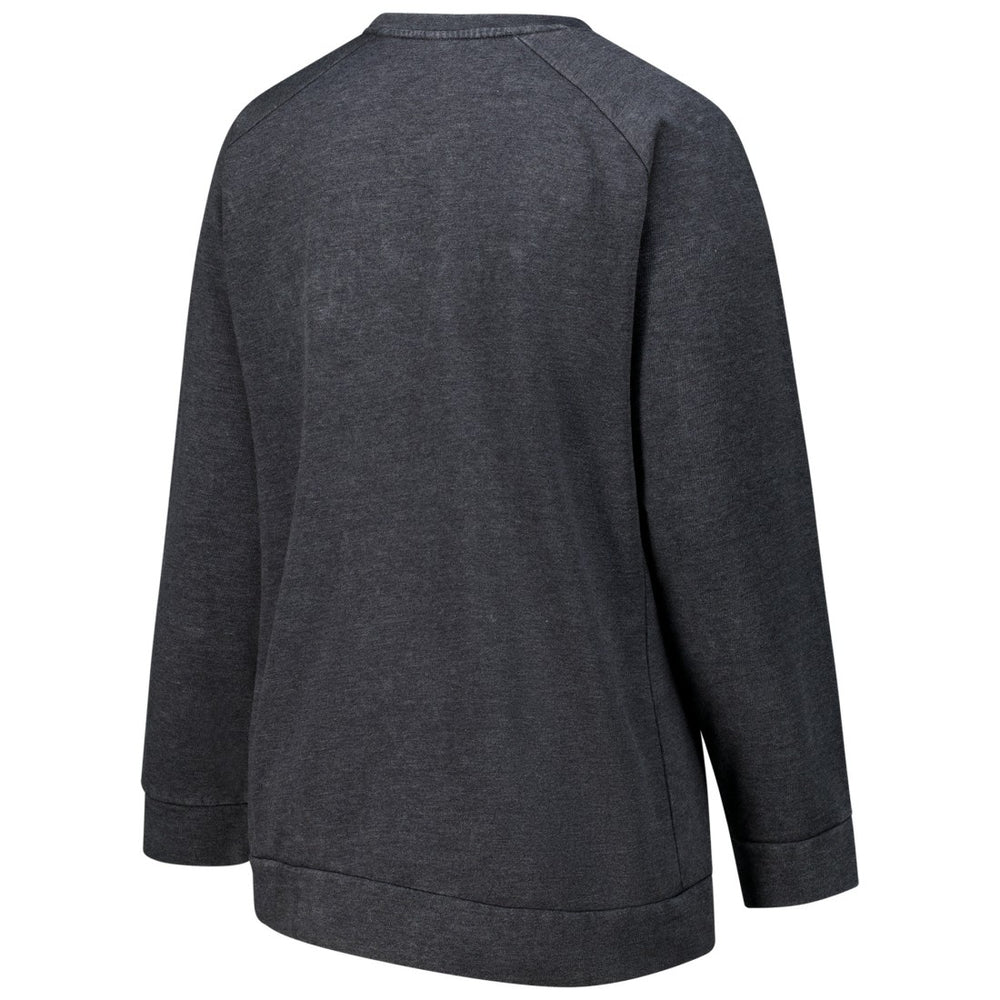 Detroit Lions Profile Women's Plus Size Acid Wash Raglan Sweatshirt Charcoal