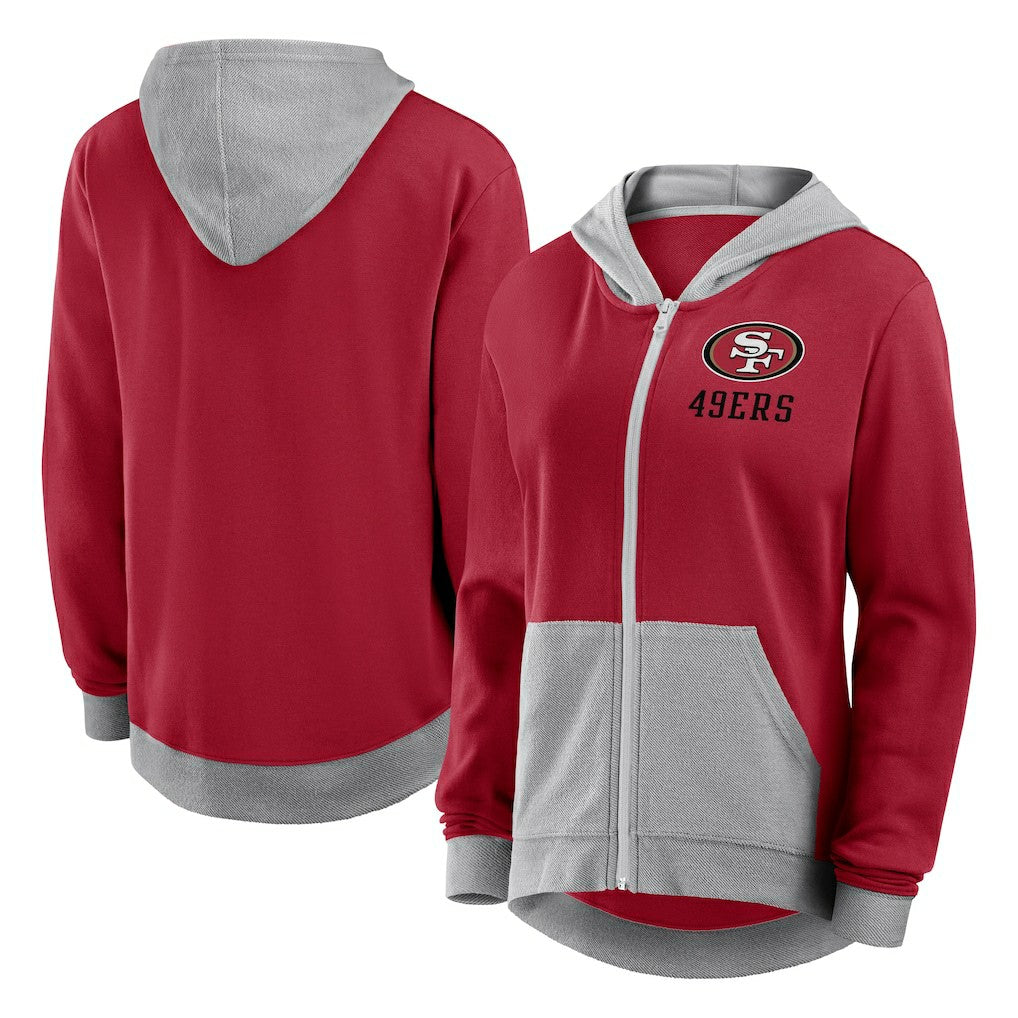 Fanatics San Francisco 49ers Women's Hit It Full-Zip Hoodie Scarlet