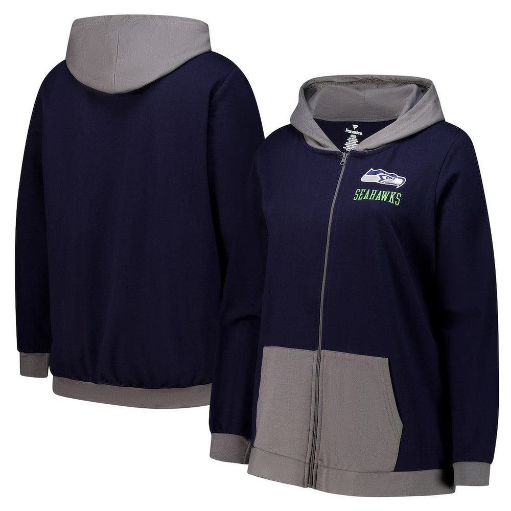 Fanatics Seattle Seahawks Women's Hit It Full-Zip Hoodie College Navy