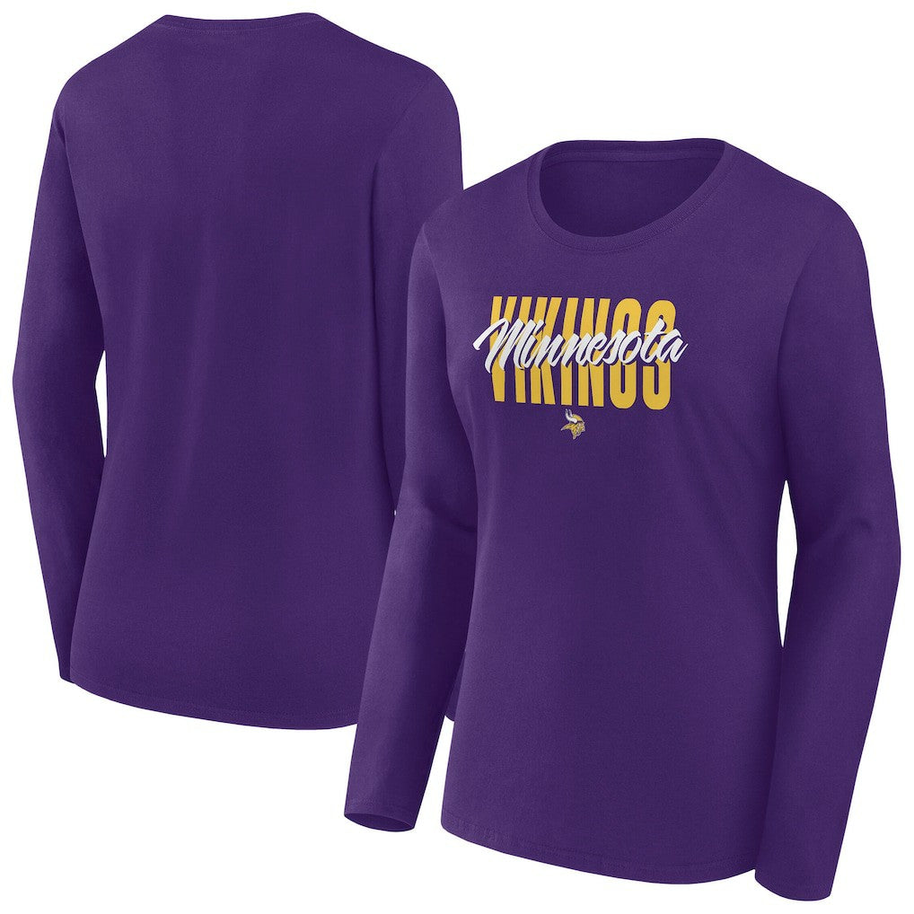 Fanatics Minnesota Vikings Women's Long Sleeve Scoop Neck T-Shirt Purple