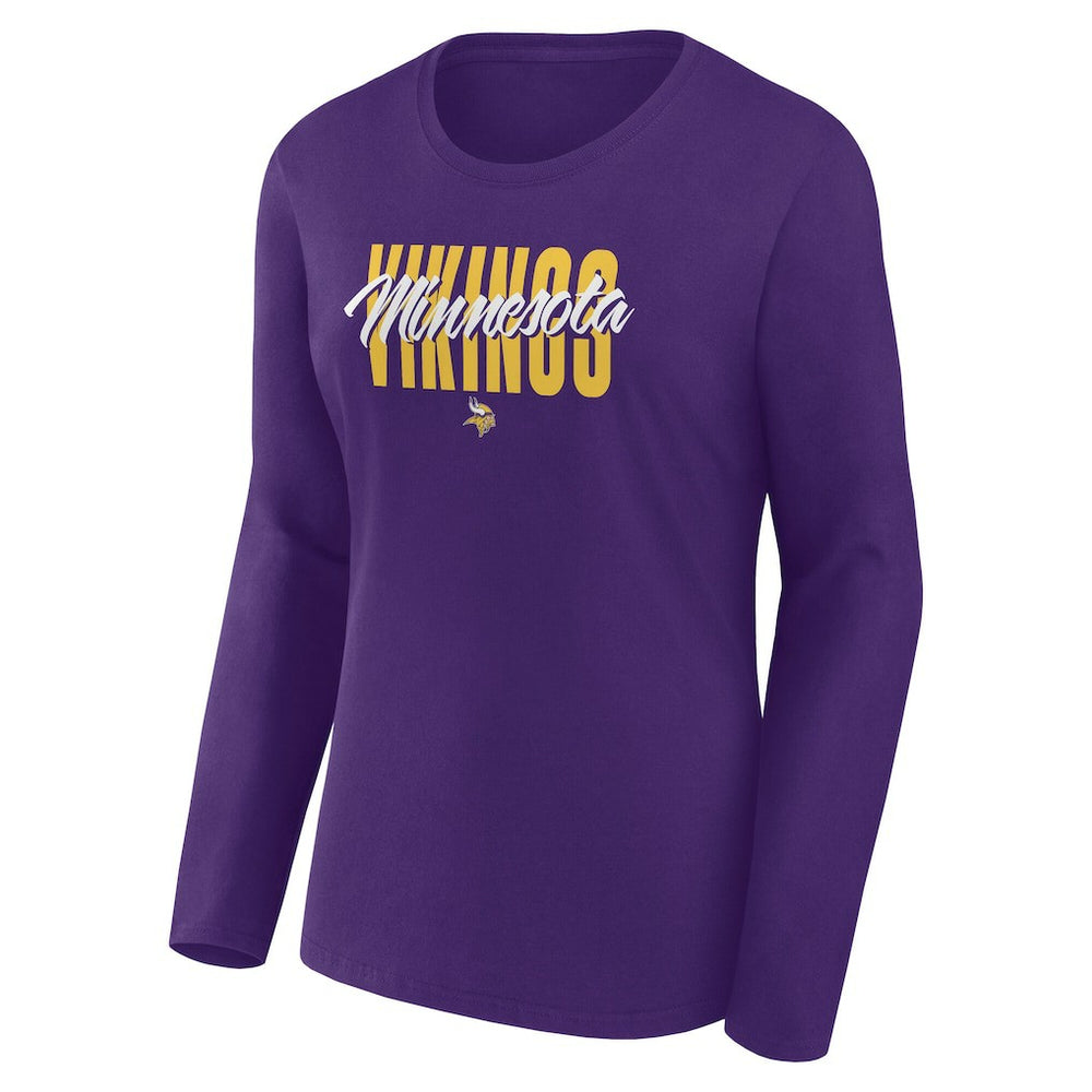 Fanatics Minnesota Vikings Women's Long Sleeve Scoop Neck T-Shirt Purple