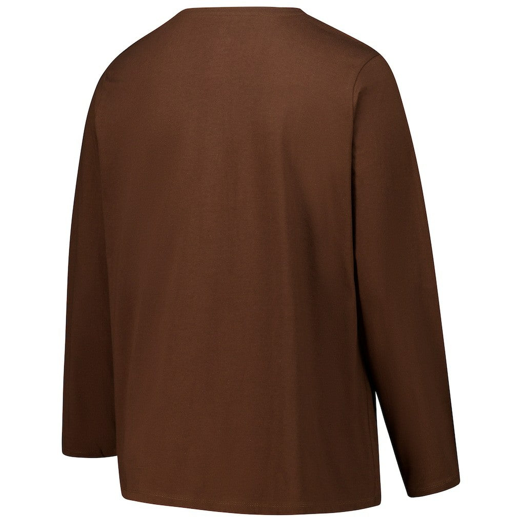 Fanatics Cleveland Browns Women's Long Sleeve Scoop Neck T-Shirt Brown