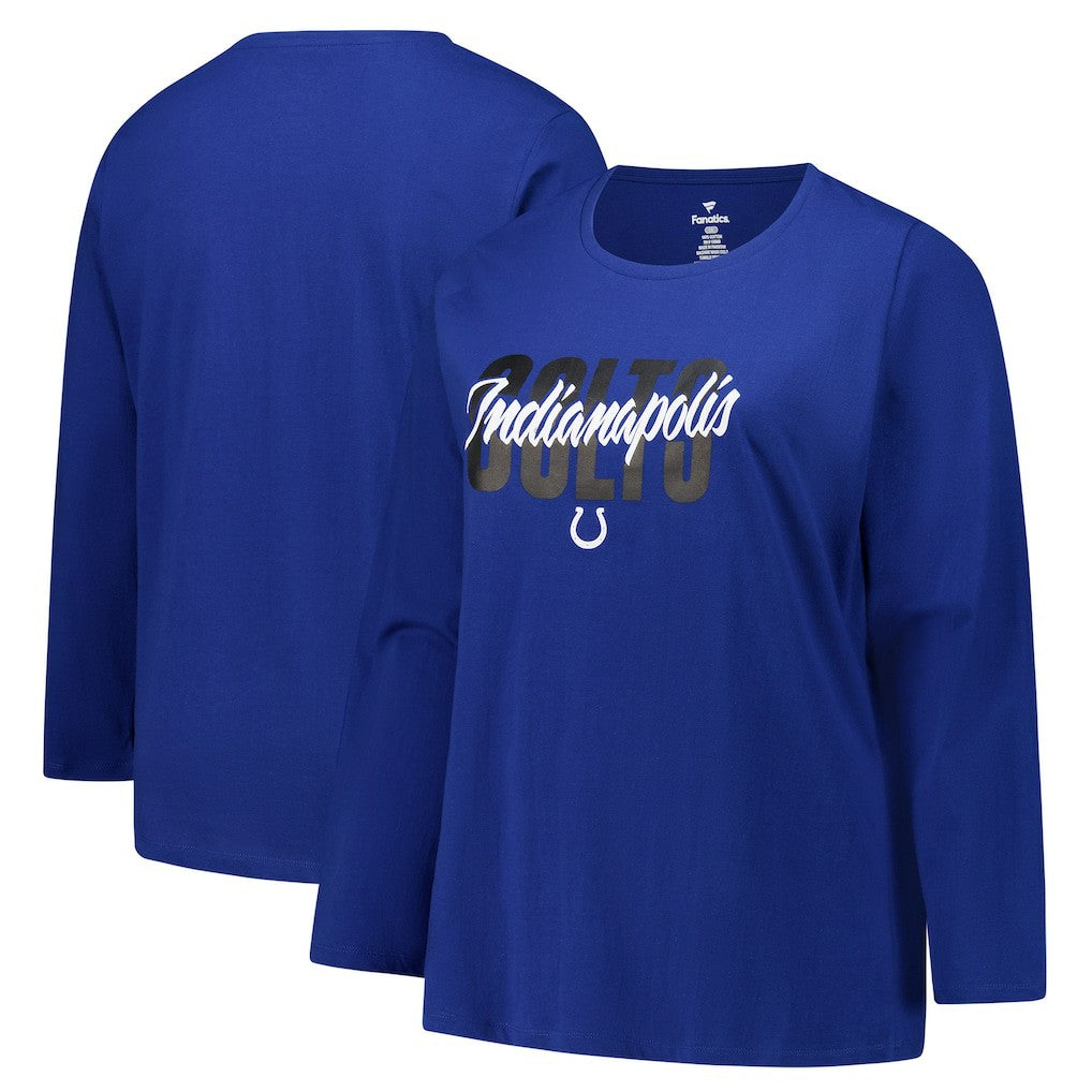 Fanatics Indianapolis Colts Women's Long Sleeve Scoop Neck T-Shirt Royal