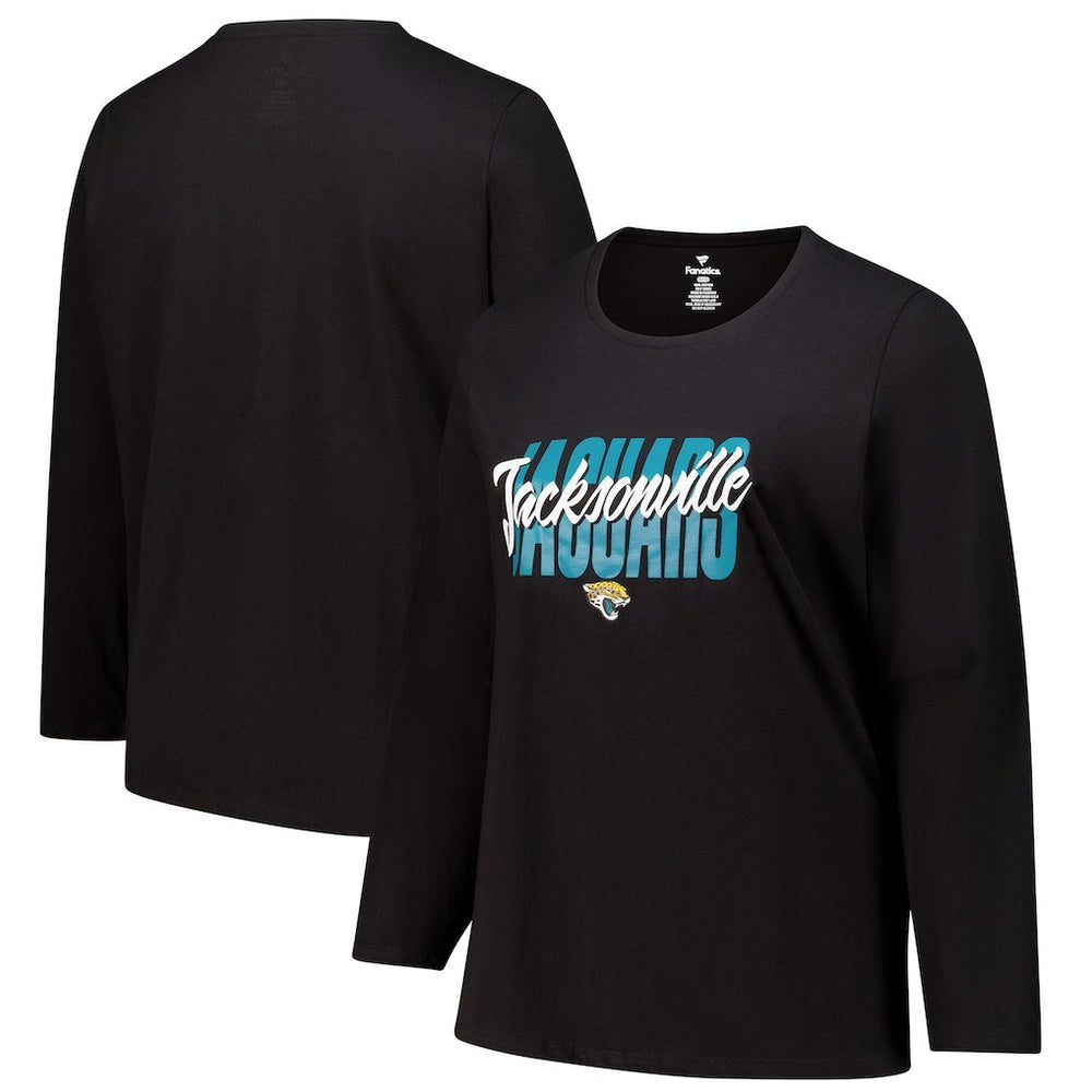 Fanatics Jacksonville Jaguars Women's Long Sleeve Scoop Neck T-Shirt Black