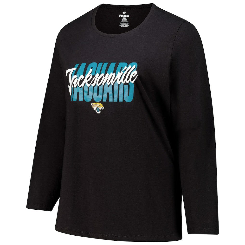 Fanatics Jacksonville Jaguars Women's Long Sleeve Scoop Neck T-Shirt Black