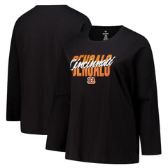 Fanatics Cincinnati Bengals Women's Long Sleeve Scoop Neck T-Shirt Black