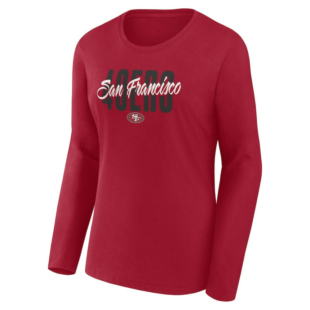 Fanatics San Francisco 49ers Women's Long Sleeve Scoop Neck T-Shirt Scarlet