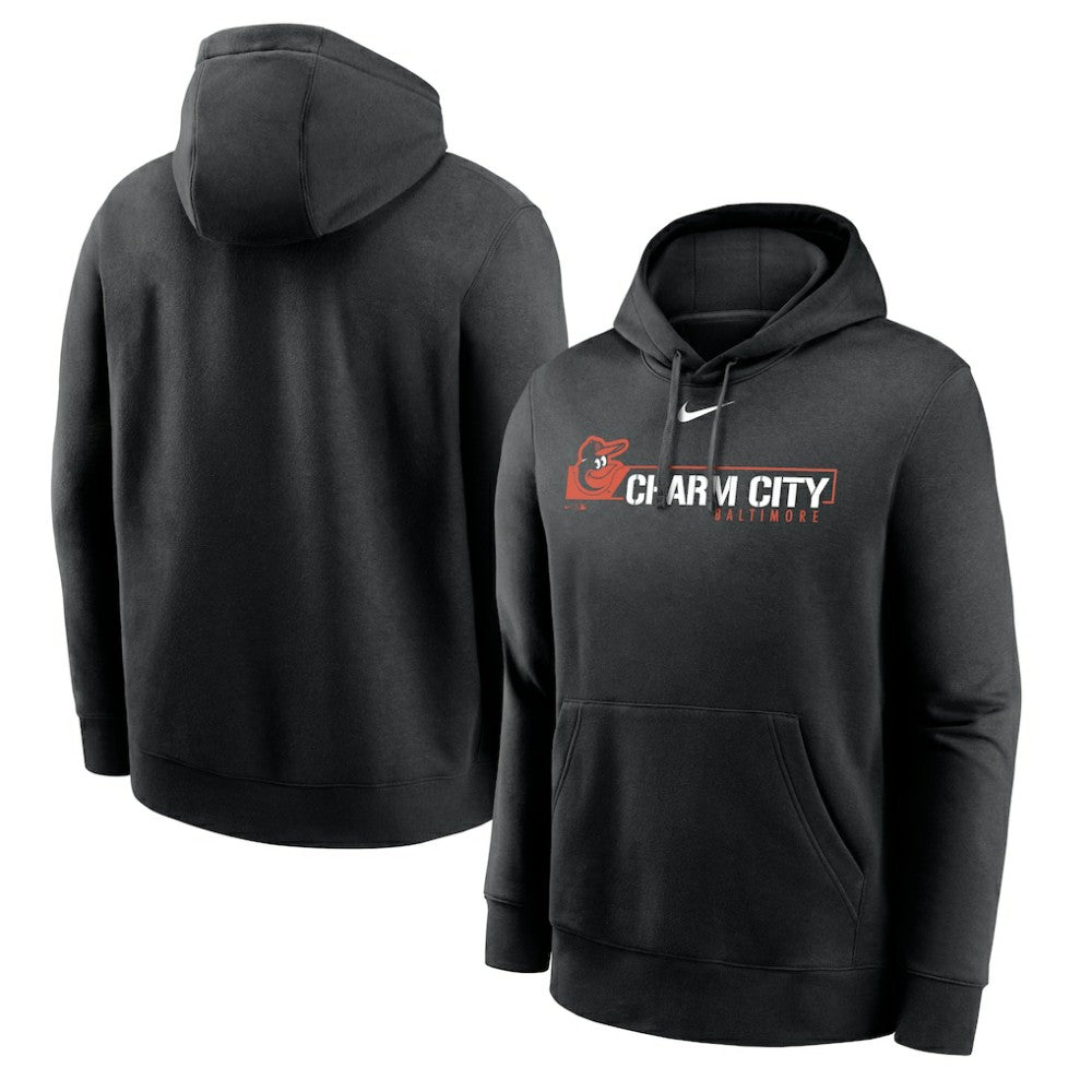 Baltimore Orioles Nike Local Club Pullover Hoodie - Black - Nike on Sale